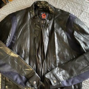 Guess motorcycle jacket fabric & faux leather size L